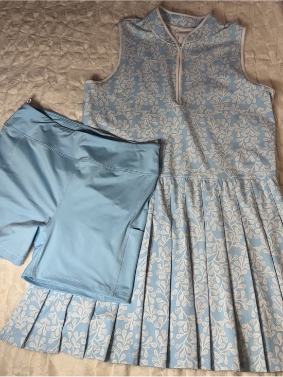 Sigrid Olsen Dresses & Skirts - Sigrid Olsen Light Blue Pleated Golf & Tennis Dress with Matching Shorts NWOT